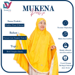 Mukena Parasut List Songket 2 Warna – Kuning & Cream