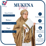 Mukena Parasut List Songket 2 Warna – Coklat & Putih