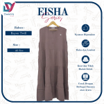 Dweeva Dress Ruffle Sleeveless Eisha Series Bahan Rayon Twill