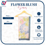 Dweeva Jilbab Segi Empat Motif Flower Blush Series Kerudung Segi 4 Tepi Laser Cut Bahan Voal Ultrafine